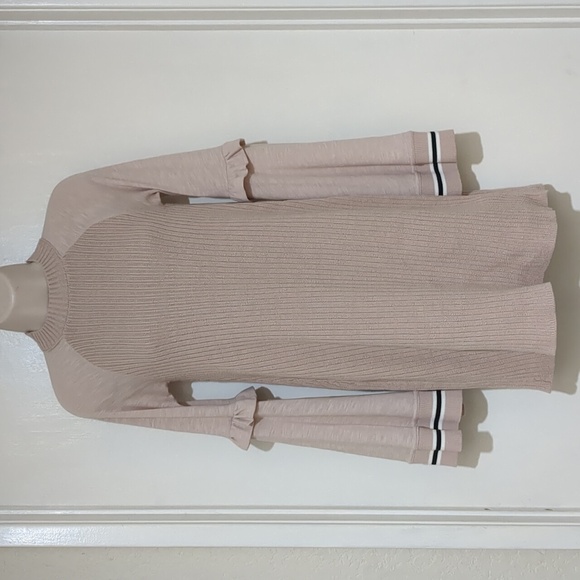 Free People Dresses & Skirts - Free People Long Sleeve pink Rose  sweater Dress women size XS